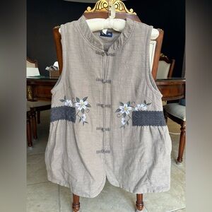 Women Asian style all cotton vest